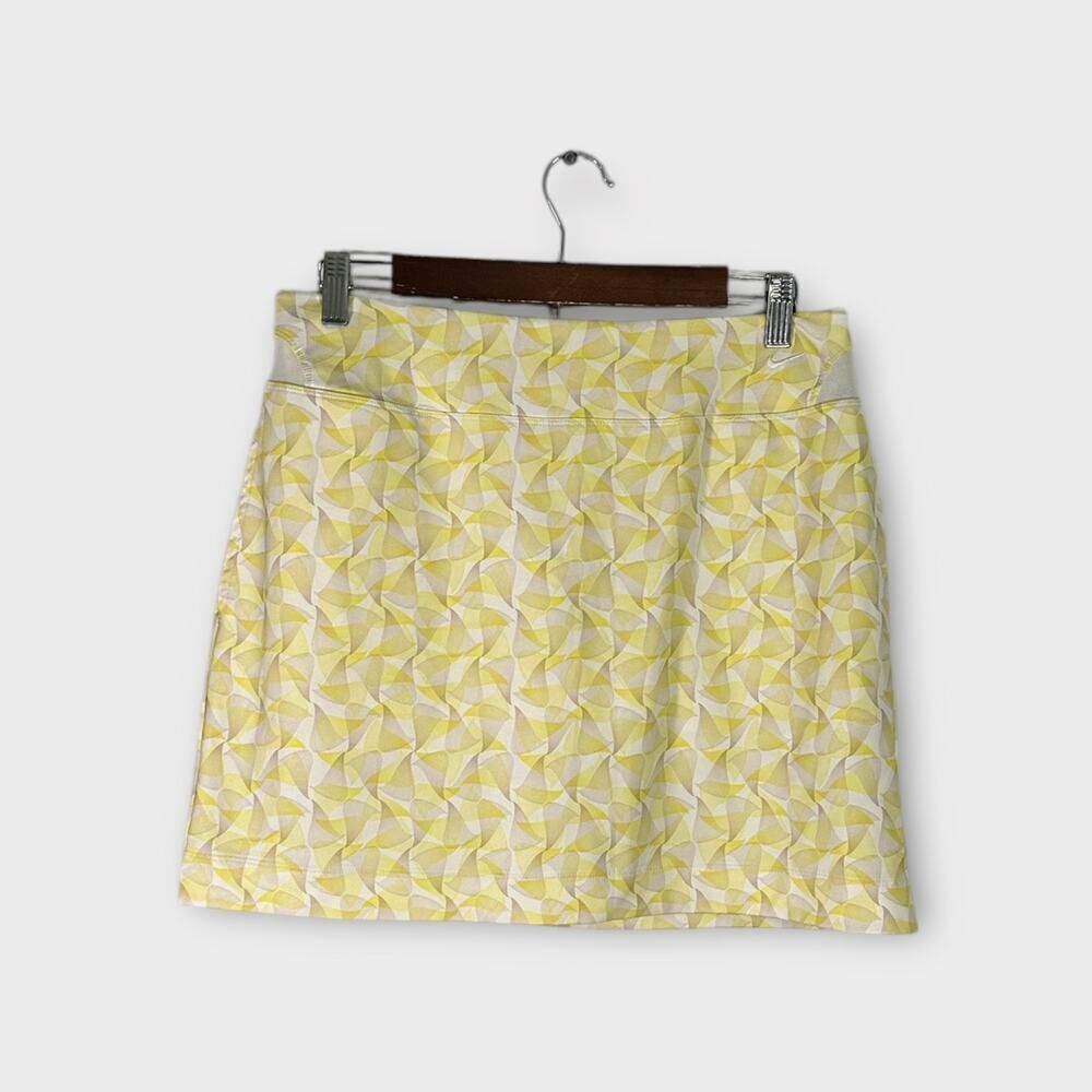 Nike Golf Skort Women's X-Small Yellow White‎ Pockets Short Elastic Waist